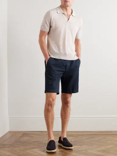 Loro Piana Straight-Leg Cotton-Blend Bermuda Shorts - Men | Thumbnail 2 Loro Piana Straight-Leg Cotton-Blend Bermuda Shorts - Men | Thumbnail 2