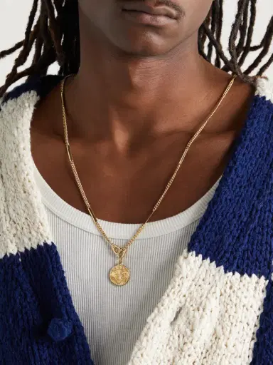 Foundrae Strength Sister Hook 18-Karat Gold Diamond Pendant Necklace - Men | Thumbnail 2 Foundrae Strength Sister Hook 18-Karat Gold Diamond Pendant Necklace - Men | Thumbnail 2