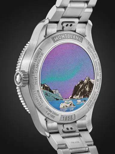 Montblanc 1858 Geosphere 0 Oxygen South Pole Exploration Limited Edition Automatic Interchangeable Titanium and Ceramic Watch, Ref. 7612582367544 - Men | Thumbnail 4 Montblanc 1858 Geosphere 0 Oxygen South Pole Exploration Limited Edition Automatic Interchangeable Titanium and Ceramic Watch, Ref. 7612582367544 - Men | Thumbnail 4