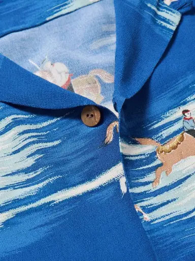 KAPITAL Convertible-Collar Printed Crepe Shirt - Men | Thumbnail 4 KAPITAL Convertible-Collar Printed Crepe Shirt - Men | Thumbnail 4