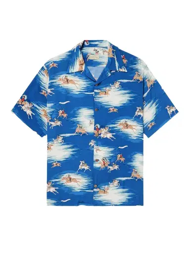 KAPITAL Convertible-Collar Printed Crepe Shirt - Men | Thumbnail 1 KAPITAL Convertible-Collar Printed Crepe Shirt - Men | Thumbnail 1