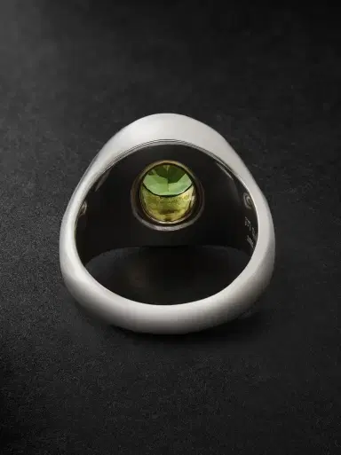 MAOR Solitaire Sterling Silver, 18-Karat Gold and Tourmaline Ring - Men | Thumbnail 3 MAOR Solitaire Sterling Silver, 18-Karat Gold and Tourmaline Ring - Men | Thumbnail 3