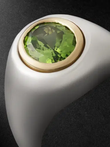 MAOR Solitaire Sterling Silver, 18-Karat Gold and Tourmaline Ring - Men | Thumbnail 4 MAOR Solitaire Sterling Silver, 18-Karat Gold and Tourmaline Ring - Men | Thumbnail 4