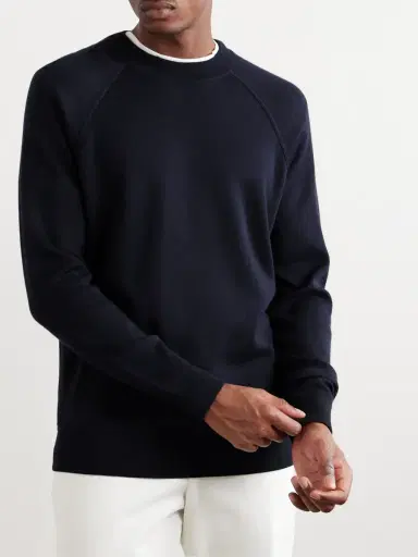 Loro Piana Cashmere, Virgin Wool and Silk-Blend Sweater - Men | Thumbnail 3 Loro Piana Cashmere, Virgin Wool and Silk-Blend Sweater - Men | Thumbnail 3
