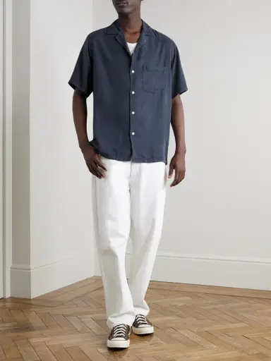 Portuguese Flannel Dogtown Convertible-Collar TENCEL™ Lyocell Shirt - Men | Thumbnail 2 Portuguese Flannel Dogtown Convertible-Collar TENCEL™ Lyocell Shirt - Men | Thumbnail 2