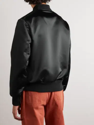 Golden Bear Sukajan Leather-Trimmed Satin Bomber Jacket - Men | Thumbnail 3 Golden Bear Sukajan Leather-Trimmed Satin Bomber Jacket - Men | Thumbnail 3