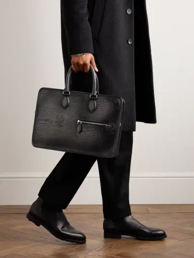 Berluti Un Jour Mini Scritto Leather Briefcase - Men | Thumbnail 2 Berluti Un Jour Mini Scritto Leather Briefcase - Men | Thumbnail 2