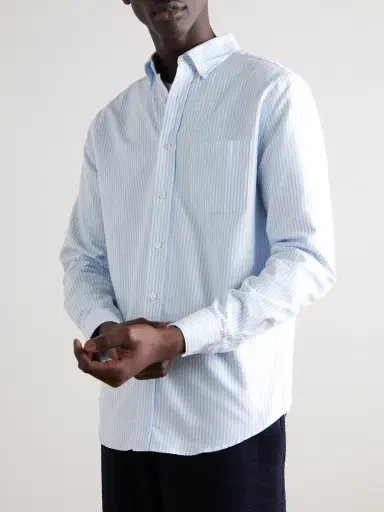Portuguese Flannel Belavista Button-Down Collar Striped Cotton Oxford Shirt - Men | Thumbnail 3 Portuguese Flannel Belavista Button-Down Collar Striped Cotton Oxford Shirt - Men | Thumbnail 3