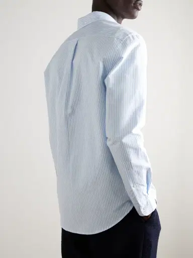 Portuguese Flannel Belavista Button-Down Collar Striped Cotton Oxford Shirt - Men | Thumbnail 4 Portuguese Flannel Belavista Button-Down Collar Striped Cotton Oxford Shirt - Men | Thumbnail 4