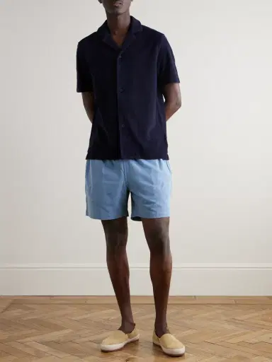 Orlebar Brown Howell Camp-Collar Cotton-Terry Shirt - Men | Thumbnail 2 Orlebar Brown Howell Camp-Collar Cotton-Terry Shirt - Men | Thumbnail 2