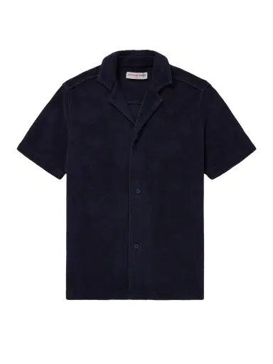 Orlebar Brown Howell Camp-Collar Cotton-Terry Shirt - Men | Thumbnail 1 Orlebar Brown Howell Camp-Collar Cotton-Terry Shirt - Men | Thumbnail 1