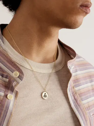 Sydney Evan Gold Diamond Pendant Necklace - Men | Thumbnail 2 Sydney Evan Gold Diamond Pendant Necklace - Men | Thumbnail 2