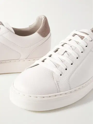Brunello Cucinelli Suede-Trimmed Full-Grain Leather Sneakers - Men | Thumbnail 6 Brunello Cucinelli Suede-Trimmed Full-Grain Leather Sneakers - Men | Thumbnail 6