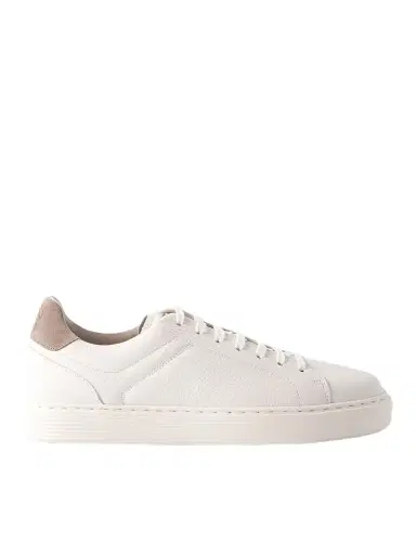 Brunello Cucinelli Suede-Trimmed Full-Grain Leather Sneakers - Men | Thumbnail 1 Brunello Cucinelli Suede-Trimmed Full-Grain Leather Sneakers - Men | Thumbnail 1