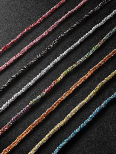 Carolina Bucci 20th Anniversary Lucky Set of Eight Silver and Silk Bracelets - Men | Thumbnail 4 Carolina Bucci 20th Anniversary Lucky Set of Eight Silver and Silk Bracelets - Men | Thumbnail 4