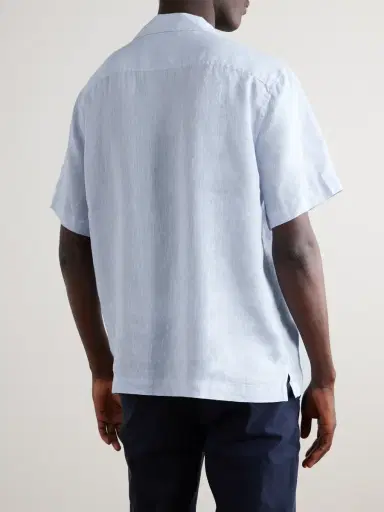 Frescobol Carioca Angelo Camp-Collar Linen Shirt - Men | Thumbnail 3 Frescobol Carioca Angelo Camp-Collar Linen Shirt - Men | Thumbnail 3