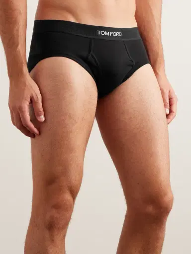 Tom Ford Two-Pack Stretch-Cotton and Modal-Blend Briefs - Men | Thumbnail 2 Tom Ford Two-Pack Stretch-Cotton and Modal-Blend Briefs - Men | Thumbnail 2
