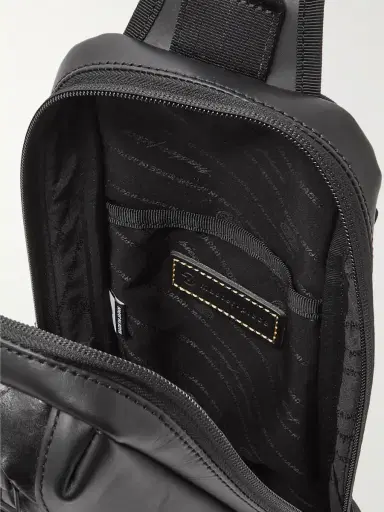 Master-Piece Slick Logo-Appliquéd Leather and CORDURA® Barastec Nylon Sling Backpack - Men | Thumbnail 5 Master-Piece Slick Logo-Appliquéd Leather and CORDURA® Barastec Nylon Sling Backpack - Men | Thumbnail 5