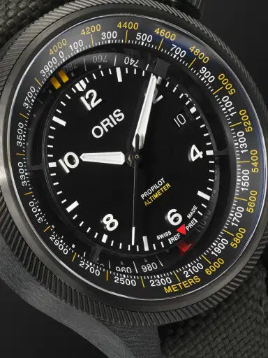 ORIS ProPilot Altimeter Automatic PVD-Plated Titanium and Carbon Fibre Watch, Ref. 01 793 7775 8764-SetBlack - Men | Thumbnail 4 ORIS ProPilot Altimeter Automatic PVD-Plated Titanium and Carbon Fibre Watch, Ref. 01 793 7775 8764-SetBlack - Men | Thumbnail 4