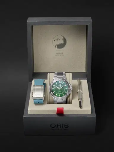 ORIS Aquis Dat Watt Limited Edition II Automatic Stainless Steel Watch, Ref. 01 743 7734 4197-Set - Men | Thumbnail 5 ORIS Aquis Dat Watt Limited Edition II Automatic Stainless Steel Watch, Ref. 01 743 7734 4197-Set - Men | Thumbnail 5