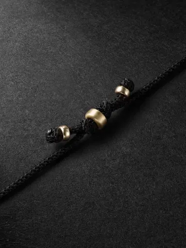Jacquie Aiche Gold, Malachite and Cord Pendant Necklace - Men | Thumbnail 3 Jacquie Aiche Gold, Malachite and Cord Pendant Necklace - Men | Thumbnail 3