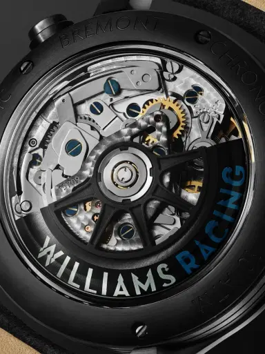Bremont Williams Racing WR45 Limited Edition Automatic Chronograph Stainless Steel and Alcantara Watch, Ref. WR-45-R-S - Men | Thumbnail 3 Bremont Williams Racing WR45 Limited Edition Automatic Chronograph Stainless Steel and Alcantara Watch, Ref. WR-45-R-S - Men | Thumbnail 3