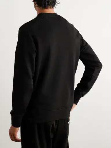 Moncler Logo-Appliquéd Cotton-Jersey Sweatshirt - Men | Thumbnail 3 Moncler Logo-Appliquéd Cotton-Jersey Sweatshirt - Men | Thumbnail 3
