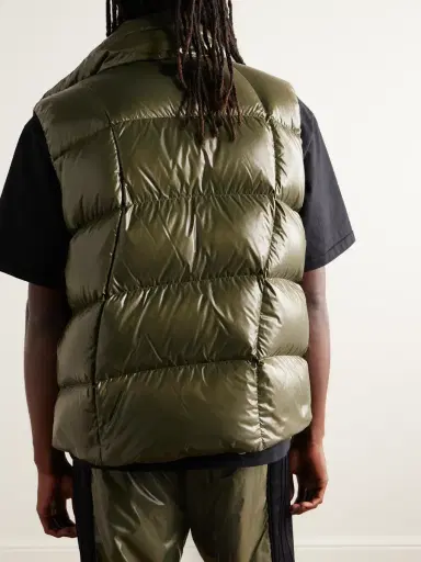 Moncler Genius adidas Originals Bozon Tech Jersey-Trimmed Quilted Glossed-Shell Down Gilet - Men | Thumbnail 3 Moncler Genius adidas Originals Bozon Tech Jersey-Trimmed Quilted Glossed-Shell Down Gilet - Men | Thumbnail 3