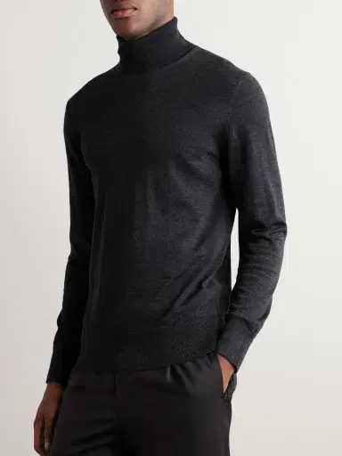 MR P. Slim-Fit Merino Wool Rollneck Sweater - Men | Thumbnail 3 MR P. Slim-Fit Merino Wool Rollneck Sweater - Men | Thumbnail 3
