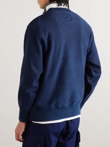 Blue Blue Japan Indigo-Dyed Cotton-Jersey Sweatshirt - Men | Thumbnail 3 Blue Blue Japan Indigo-Dyed Cotton-Jersey Sweatshirt - Men | Thumbnail 3