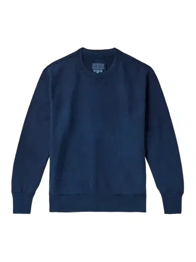 Blue Blue Japan Indigo-Dyed Cotton-Jersey Sweatshirt - Men | Thumbnail 1 Blue Blue Japan Indigo-Dyed Cotton-Jersey Sweatshirt - Men | Thumbnail 1
