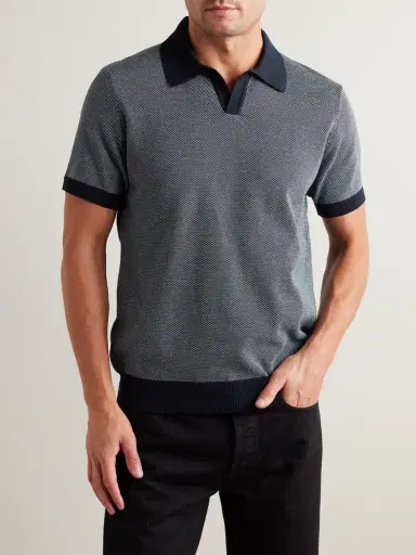 MR P. Honeycomb-Knit Organic Cotton Polo Shirt - Men | Thumbnail 3 MR P. Honeycomb-Knit Organic Cotton Polo Shirt - Men | Thumbnail 3