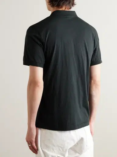 James Perse Luxe Lotus Cotton-Jersey Polo Shirt - Men | Thumbnail 3 James Perse Luxe Lotus Cotton-Jersey Polo Shirt - Men | Thumbnail 3