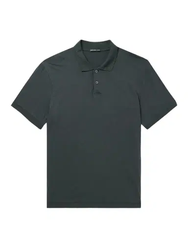 James Perse Luxe Lotus Cotton-Jersey Polo Shirt - Men | Thumbnail 1 James Perse Luxe Lotus Cotton-Jersey Polo Shirt - Men | Thumbnail 1