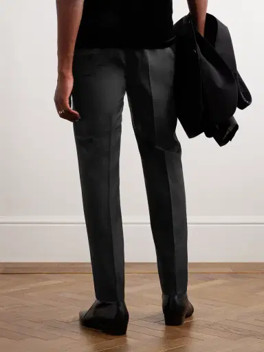 Alexander McQueen Slim-Fit Pleated Wool and Mohair-Blend Suit Trousers - Men | Thumbnail 3 Alexander McQueen Slim-Fit Pleated Wool and Mohair-Blend Suit Trousers - Men | Thumbnail 3