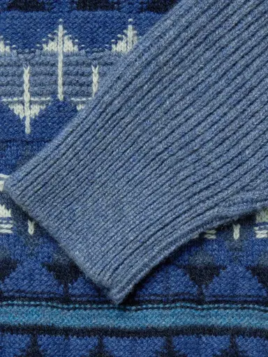 Loro Piana Fair Isle Ribbed-Knit Cashmere Half-Zip Sweater - Men | Thumbnail 5 Loro Piana Fair Isle Ribbed-Knit Cashmere Half-Zip Sweater - Men | Thumbnail 5