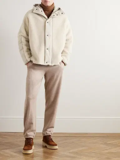 Loro Piana Shell-Trimmed Cashmere and Silk-Blend Fleece Jacket - Men | Thumbnail 2 Loro Piana Shell-Trimmed Cashmere and Silk-Blend Fleece Jacket - Men | Thumbnail 2