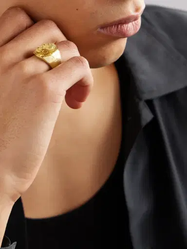 Foundrae Big Daddy 18-Karat Gold Diamond Signet Ring - Men | Thumbnail 2 Foundrae Big Daddy 18-Karat Gold Diamond Signet Ring - Men | Thumbnail 2