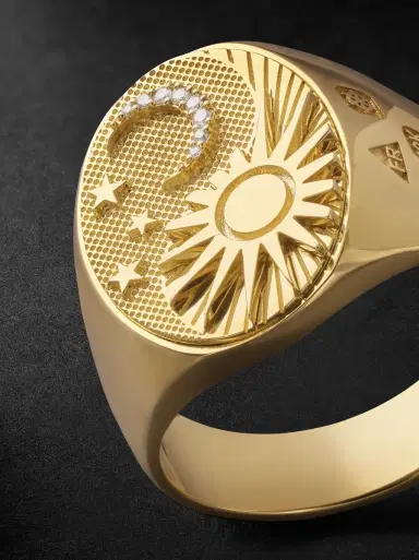 Foundrae Big Daddy 18-Karat Gold Diamond Signet Ring - Men | Thumbnail 4 Foundrae Big Daddy 18-Karat Gold Diamond Signet Ring - Men | Thumbnail 4
