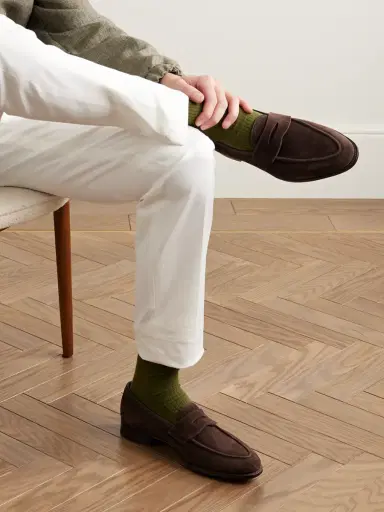 George Cleverley Bradley II Suede Penny Loafers - Men | Thumbnail 2 George Cleverley Bradley II Suede Penny Loafers - Men | Thumbnail 2