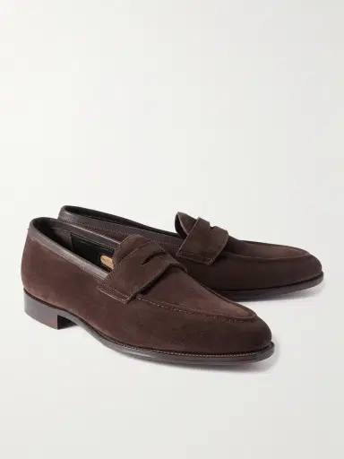 George Cleverley Bradley II Suede Penny Loafers - Men | Thumbnail 4 George Cleverley Bradley II Suede Penny Loafers - Men | Thumbnail 4