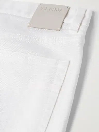 Zegna Leather-Trimmed Straight-Leg Jeans - Men | Thumbnail 4 Zegna Leather-Trimmed Straight-Leg Jeans - Men | Thumbnail 4