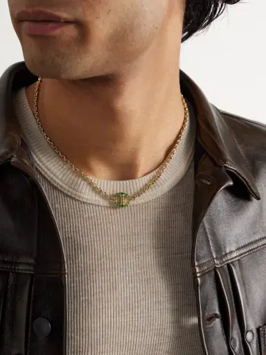 Hoorsenbuhs 18-Karat Gold, Emerald and Diamond Necklace - Men | Thumbnail 2 Hoorsenbuhs 18-Karat Gold, Emerald and Diamond Necklace - Men | Thumbnail 2