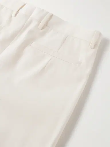 Zegna Slim-Fit Pleated Cotton and Wool-Blend Twill Trousers - Men | Thumbnail 4 Zegna Slim-Fit Pleated Cotton and Wool-Blend Twill Trousers - Men | Thumbnail 4