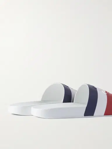 Moncler Basile Logo-Embossed Striped Rubber Slides - Men | Thumbnail 5 Moncler Basile Logo-Embossed Striped Rubber Slides - Men | Thumbnail 5