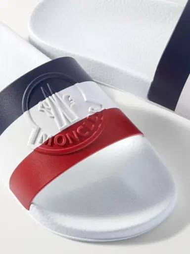 Moncler Basile Logo-Embossed Striped Rubber Slides - Men | Thumbnail 6 Moncler Basile Logo-Embossed Striped Rubber Slides - Men | Thumbnail 6
