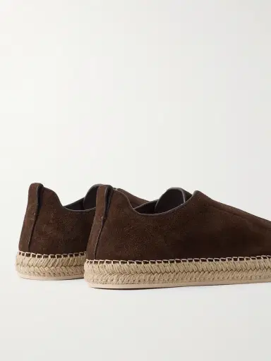 Zegna Triple Stitch™ Leather-Trimmed Suede Slip-On Sneakers - Men | Thumbnail 5 Zegna Triple Stitch™ Leather-Trimmed Suede Slip-On Sneakers - Men | Thumbnail 5