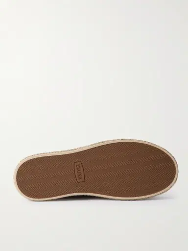 Zegna Triple Stitch™ Leather-Trimmed Suede Slip-On Sneakers - Men | Thumbnail 3 Zegna Triple Stitch™ Leather-Trimmed Suede Slip-On Sneakers - Men | Thumbnail 3