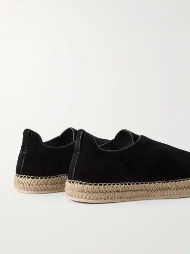 Zegna Triple Stitch™ Leather-Trimmed Suede Slip-On Sneakers - Men | Thumbnail 5 Zegna Triple Stitch™ Leather-Trimmed Suede Slip-On Sneakers - Men | Thumbnail 5