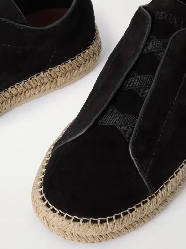 Zegna Triple Stitch™ Leather-Trimmed Suede Slip-On Sneakers - Men | Thumbnail 6 Zegna Triple Stitch™ Leather-Trimmed Suede Slip-On Sneakers - Men | Thumbnail 6
